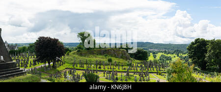 Vue panoramique à partir de l'attraction touristique populaire le château de Stirling, Ecosse, Grande-Bretagne, Europe Banque D'Images