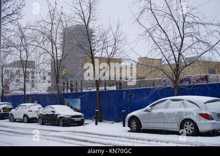 Un jour de neige à Londres, Royaume-Uni le 10 décembre 2017 Banque D'Images