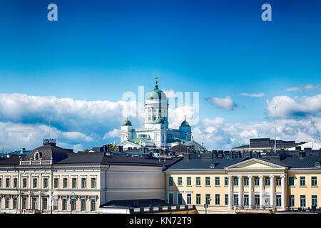 Cathédrale d'Helsinki, un repère dans le paysage urbain d'Helsinki et évangélique luthérienne finlandaise cathédrale du diocèse d'Helsinki. Banque D'Images