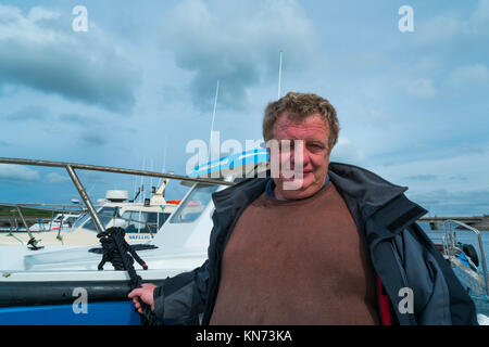 Le capitaine, Tour des îles Skelling, comté de Kerry, Irlande, Europe Banque D'Images