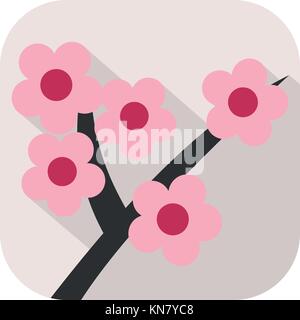 L'icône colorée de fleurs de printemps Illustration de Vecteur