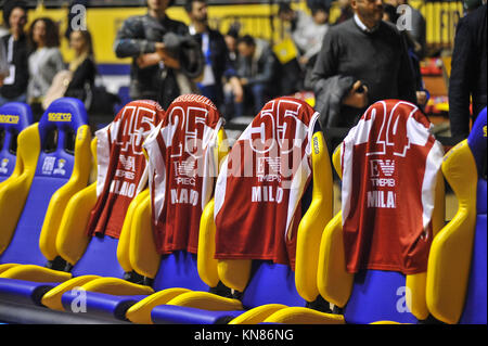 Turin, Italie. Déc 10, 2017. Au cours de la SERIE A PANIER CAMPIONATO 2017/18 match de basket-ball entre FIAT AUXILIUM TORINO VS OLIMPIA MILANO au PalaRuffini le 10 décembre 2017 à Turin, Italie. Crédit : FABIO ANNEMASSE/Alamy Live News Banque D'Images