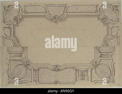 Ce design MET représente un grand plafond de salon de Hôtel Hope, avec des éléments architecturaux complexes, des détails décoratifs et des caractéristiques stylistiques typiques du design d'intérieur européen haut de gamme. Banque D'Images