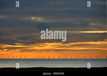 Rampion parc éolien offshore au large de la côte du Sussex Banque D'Images