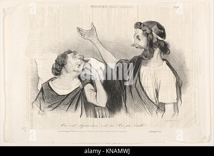 OUI c'est Agamemnon c'est ton ROI qui n'est pas encore !... (Iphigénie), planche 13 de la série Physionomies tragico-classiques, publié dans le Charivari MET DP832856 Oui c'est Agamemnon c'est ton ROI qui n'est pas encore!... (Iphigénie), planche 13 de la série Physionomies tragico-classiques, publiée dans le Charivari MET DP832856 /399609 Banque D'Images