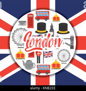 Londres Angleterre toruism symbole historique de voyage Illustration de Vecteur