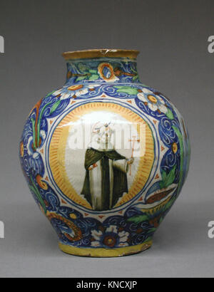 Pot globulaire rencontré LC-02 5 14-001 188534 Bouilloire : Style de Domenico Veneziano, Italien, actif en 1438 ?est mort 1461 Florence, pot globulaire, fin du 16e siècle, Maiolica (tin-, dans l'ensemble (confirmé) : 10 3/8 x 8 15/16 x 8 15/16 in. (26,4 x 22,7 x 22,7 cm). Le Metropolitan Museum of Art, New York. Don de W. B. Champ d'Osgood, 1902 (02.5.14) Banque D'Images