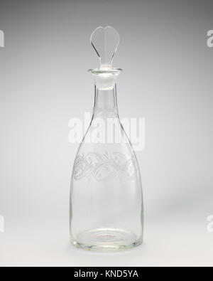 Avec bouchon décanteur décanteur-1588-005 DP rencontré avec butée rencontré-1588-005 DP /191501 carafe avec bouchon, britannique, probablement fin du 18e siècle, verre, H. 11 1/4 in. (28,6 cm). Le Metropolitan Museum of Art, New York. Fonds Rogers, 1910 (10,122.31a, b) Banque D'Images