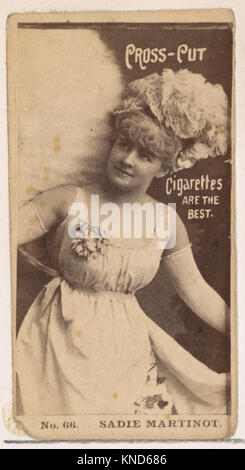 Carte numéro 66, Mlle Sadie Martinot, de la série acteurs et actrices (N145-2) émise par Duke Sons & Co. Pour promouvoir les cigarettes Cross Cut Banque D'Images