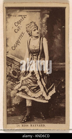 Carte numéro 78, Miss Maynard, de la série Actors and Actresses (N145-2) émise par Duke Sons & Co. Pour promouvoir les cigarettes Cross Cut Banque D'Images