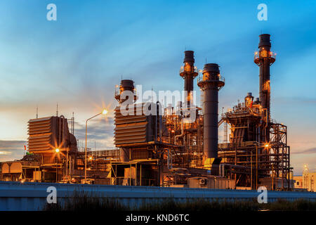 Turbine à gaz naturel de centrales électriques, dans l'usine de soutien Amata Nakorn Industrial Estate Banque D'Images