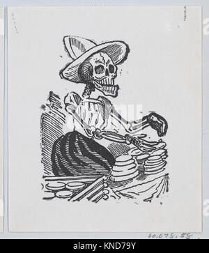 Un squelette à partir d'un fromage vente broadside intitulé 'Una Calavera Chusca' rencontre 735944 DP869243-1 Banque D'Images