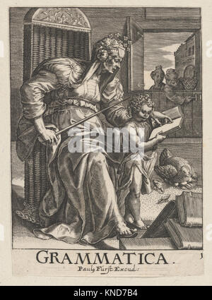 Grammatica, des sept arts libéraux rencontré DP869280 739626 Artiste : Paulus F ?rst, Allemand, 1608 ?1666, l'artiste : Johann Après Sadeler I, Bruxelles 1550, Russisch ?1600/1601 Venice, Artiste : Après Maerten de Vos, Anvers, Russisch 1532 ?1603 Anvers, Grammatica, sur les sept arts libéraux, ca. 1628 ?66, gravure et gravure, feuille (découpés) : 5 3/4 ? 4 1/8 in. (14,6 ? 10,5 cm). Le Metropolitan Museum of Art, New York. Elisha Whittelsey la collecte, l'Elisha Whittelsey Fund, 1949 (49.95.1498) Banque D'Images