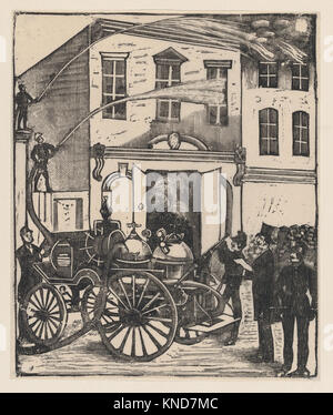 Cette scène montre des pompiers qui utilisent un moteur moderne pour éteindre un incendie, mettant en évidence les avancées technologiques, les procédures opérationnelles et les pratiques d’intervention d’urgence en matière de contrôle des incendies. Banque D'Images