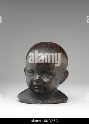 Tête de l'enfant rencontré DP-100-001 195370 Le Nord de l'italien, tête de l'enfant, au début du 16e siècle, Bronze, yeux, poli sur une base en marbre, plus tard Hauteur : 4 in. (10,2 cm). Le Metropolitan Museum of Art, New York. Don de Ogden Mills, 1925 (25,142.16) Banque D'Images