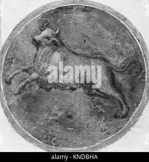 Les fresques de la Villa Stati-Mattei présentent des scènes romaines historiques avec une technique narrative et artistique détaillée, reflétant les expressions culturelles et esthétiques de la période. Banque D'Images