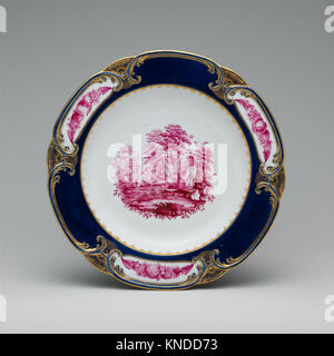 DP144780 189013 plat rencontré Factory : Doccia manufacture, lave, ca. 1760 ?70, Disque-pâte porcelaine, Diamètre : 9 5/8 po. (24,4 cm). Le Metropolitan Museum of Art, New York. Fonds Rogers, 1906 (06,373) Banque D'Images