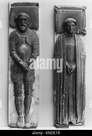 Un homme en armure et son épouse dans un long manteau (éventuellement Huguenots) rencontré 14514191996 Banque D'Images