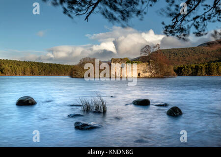 Loch an Eilein ; Rothiemurchus ; Écosse ; UK Banque D'Images