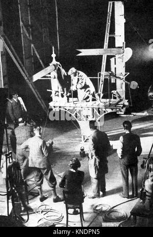 Une scène à Elstree film studios, en Angleterre dans les années 40 Banque D'Images