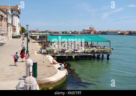 Ristorante Terrazza del Casin dei nobili Venise Zattere Banque D'Images