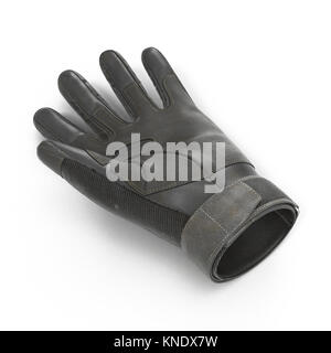 Gants noirs de combat sur blanc. 3D illustration Banque D'Images