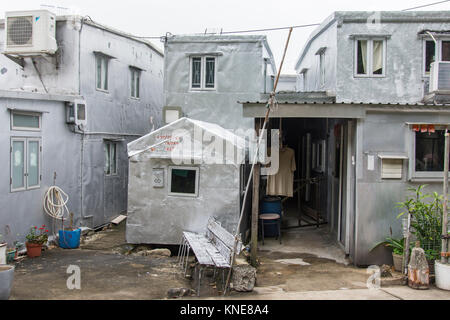 Maisons traditionnelles à Tai O village, Hong Kong Banque D'Images