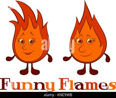 Drôle de flammes Illustration de Vecteur