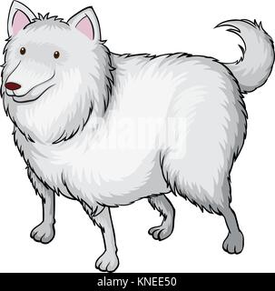 Illustration d'un chien sur un fond blanc Illustration de Vecteur