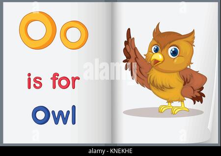 Feuille de calcul pour la lettre Alphabet O Illustration de Vecteur