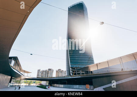 Les immeubles de bureaux, vue extérieure, Milan, Lombardie, Italie, Europe Banque D'Images