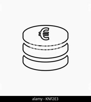 Symbole de l'euro. L'icône de la monnaie européenne illustration vectorielle. Illustration de Vecteur