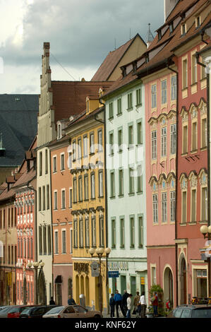 Tschechien, Böhmen : Eger Cheb ( ), der historische Marktplatz, Platz des Königs mit Bürgerhäusern Banque D'Images