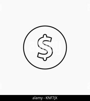 Symbole du dollar. Devise USD icon vector illustration. Illustration de Vecteur