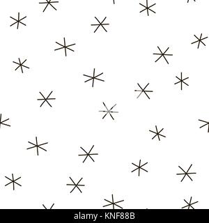 Design de mode géométrique abstraite des étoiles et des flocons de pattern Illustration de Vecteur