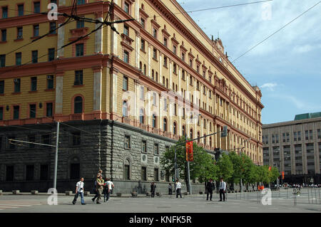 À Moscou, la Loubianka fut la construction de la répression soviétique les organes de sécurité : Tcheka, NKVD, KGB, OGPU. Banque D'Images