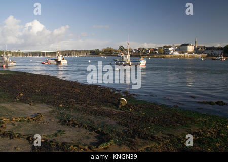 Bénodet, Finistère, Bretagne ; rivière Odet ; France Banque D'Images