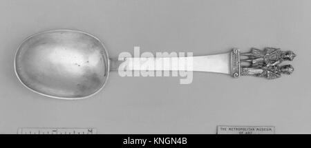 Figure-haut spoon rencontré 17828188300 Néerlandais, Amsterdam, Figure-haut spoon, 1690, Argent, Longueur : 7 7/8 in. (20 cm). Le Metropolitan Museum of Art, New York. Don de Mme Samuel P. Avery, 1897 (97.2.277) Banque D'Images
