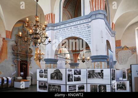 Tykocin - petite ville située dans la Voïvodie Podlaskie, Pologne. Synagogue. Banque D'Images