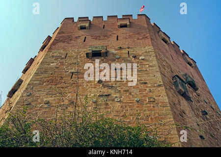 La Tour rouge d'Alanya, monument, riviera turque, Turquie Banque D'Images