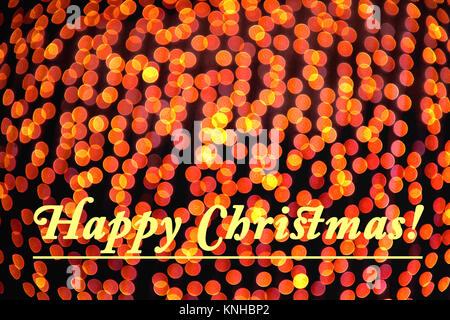 Bokeh de lumières de Noël Banque D'Images