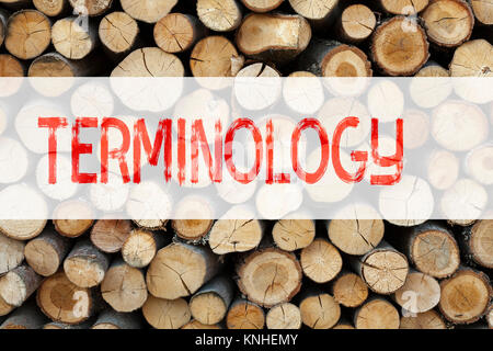 Légende de texte annonce conceptuel montrant l'inspiration du concept d'entreprise Terminologie médicale pour terminologique légaliste written on wooden backgrou Banque D'Images