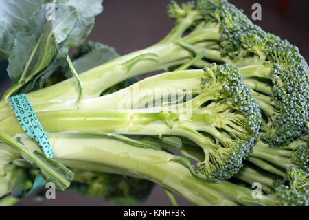 Le brocoli biologique frais du supermarché Banque D'Images