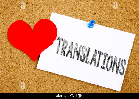 Par contre l'écriture de texte conceptuel montrant l'inspiration légende concept traductions pour traduire expliquer plaider livre Langue et l'amour écrit sur aucun collant Banque D'Images