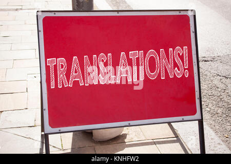 Par contre l'écriture de texte conceptuel inspiration légende montrant des traductions. Concept d'affaires pour Translate Expliquer plaider livre langue écrite sur annoncer Banque D'Images