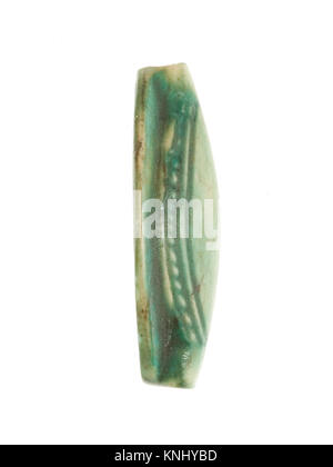 Un cowroid de l'Egypte ancienne, inscrit avec 'Seigneur des deux terres' et le nom de Pharaon Maatkarê (Hatshepsout), représentant l'iconographie royale et les artefacts égyptiens historiques. Banque D'Images