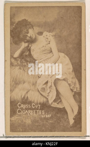 Card 327, de la série Actors and Actresses (N145-1) émise par Duke Sons & Co. Pour promouvoir Cross Cut cigarette Publisher : émise par W. Duke, Sons & Co., New York et Durham, N.C., Banque D'Images