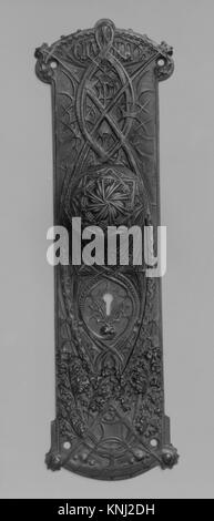 Doorplate and Knob from the Guaranty Building, Buffalo, Designer : Louis Henry Sullivan (américain, Boston, Massachusetts 1856–1924 Chicago, Illinois), ca. 1894-95, moyenne : fonte Banque D'Images