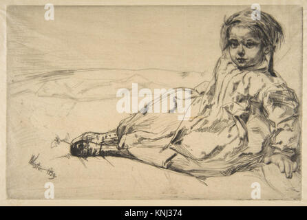 Imprimé Bibi Lalouette par le peintre et graveur américain James McNeill Whistler (1834-1904), 1859 Banque D'Images