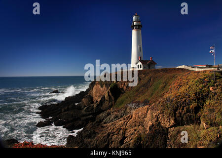 Pt Pigeon. Phare et la côte environnante, California, USA Banque D'Images